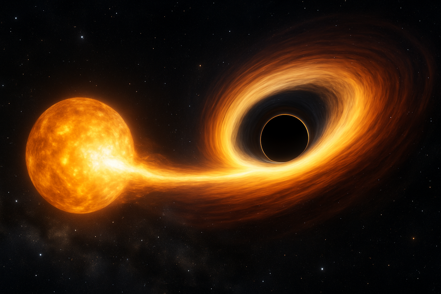 Buraco Negro Raro é Flagado Devorando Estrela: Um Espetáculo Cósmico que Encanta Astrônomos